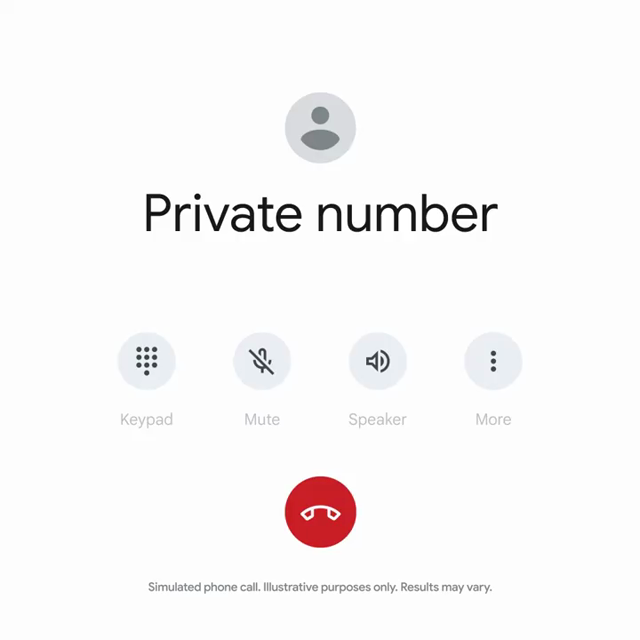 The Google demo video showing a screen recording from an ongoing phone call, where suddenly a box "Likely scam. Banks will never ask you to move your money to keep it safe." with buttons "Dismiss & continue" and "End call"
